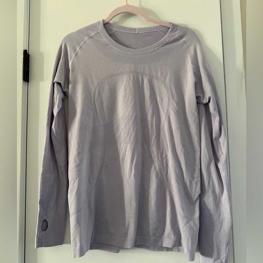 lululemon athletica Long Sleeve Run SwiftlyTop in Light Purple